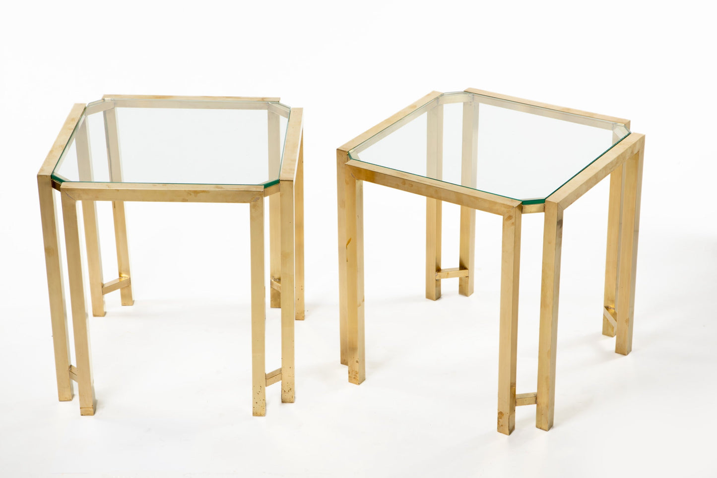 Pair of Sandro Petti tables for Metalarte