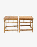 Pair of 60s bamboo tables