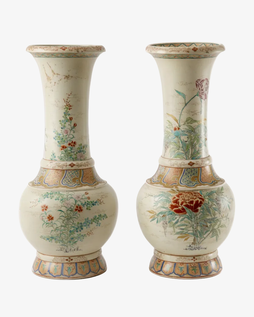 Coppia di vasi orientali fine 800