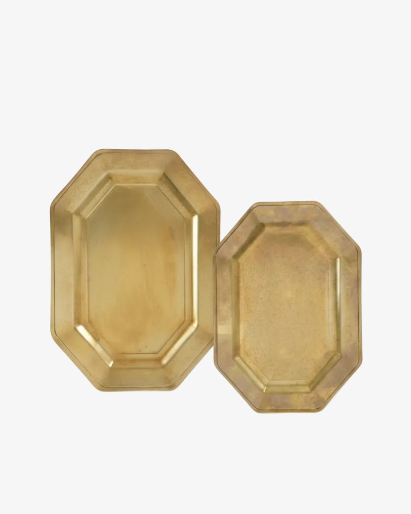Pair of brass trays from the 70s