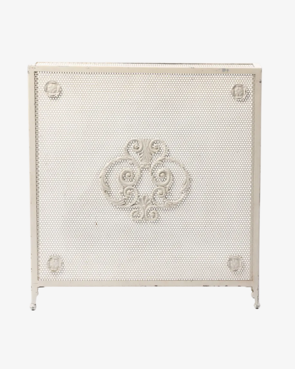 Copritermosifone metallo bianco anni 60 quadrato