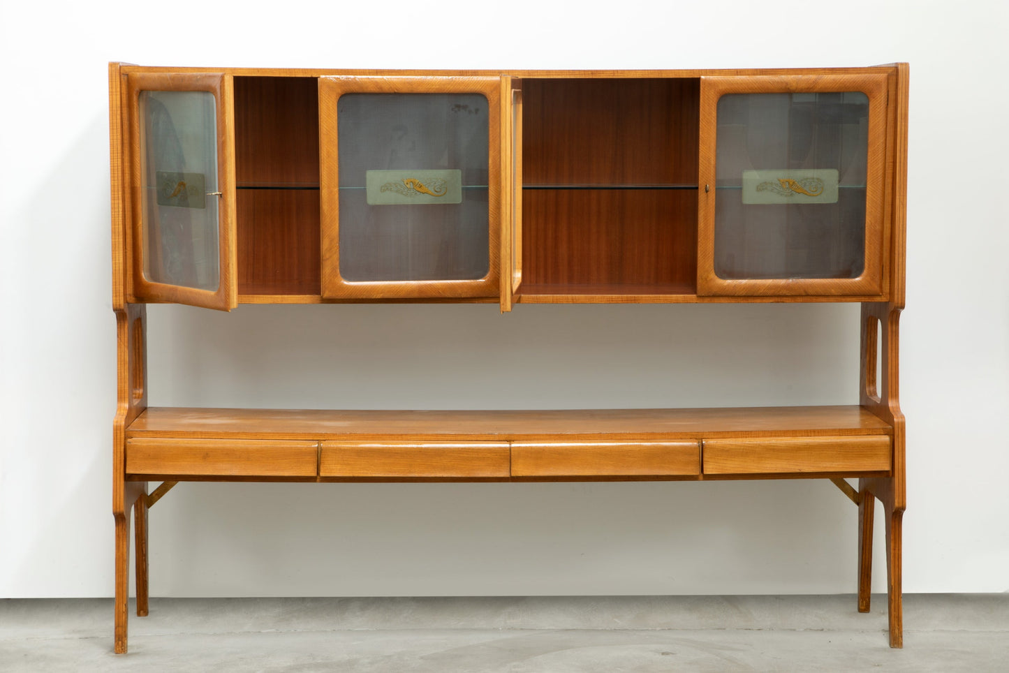 Credenza anni 60 in rovere chiaro