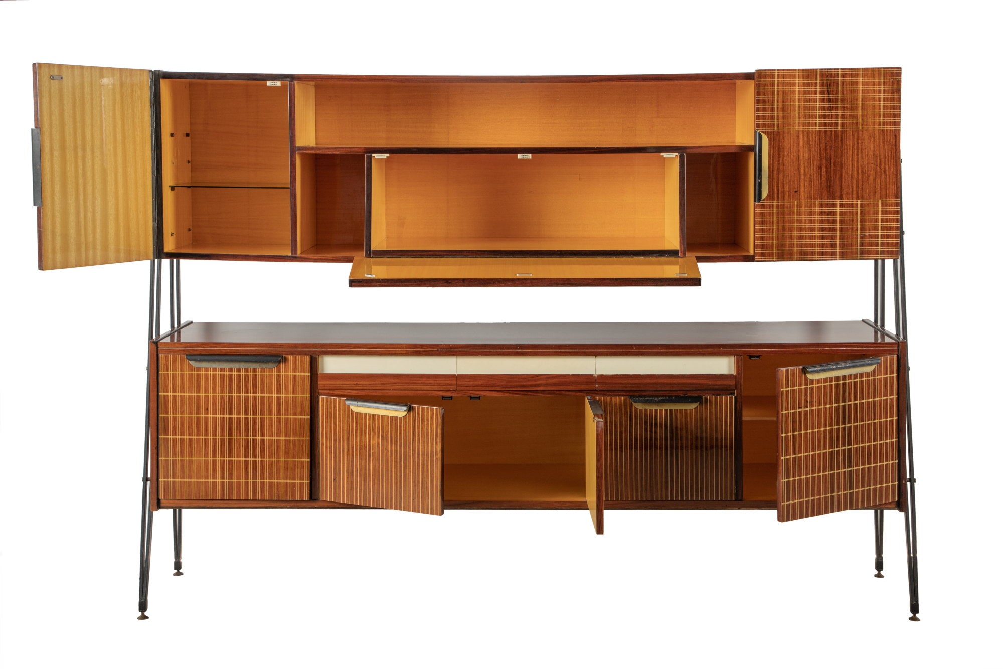 Credenza formica anni 60 intarsiata