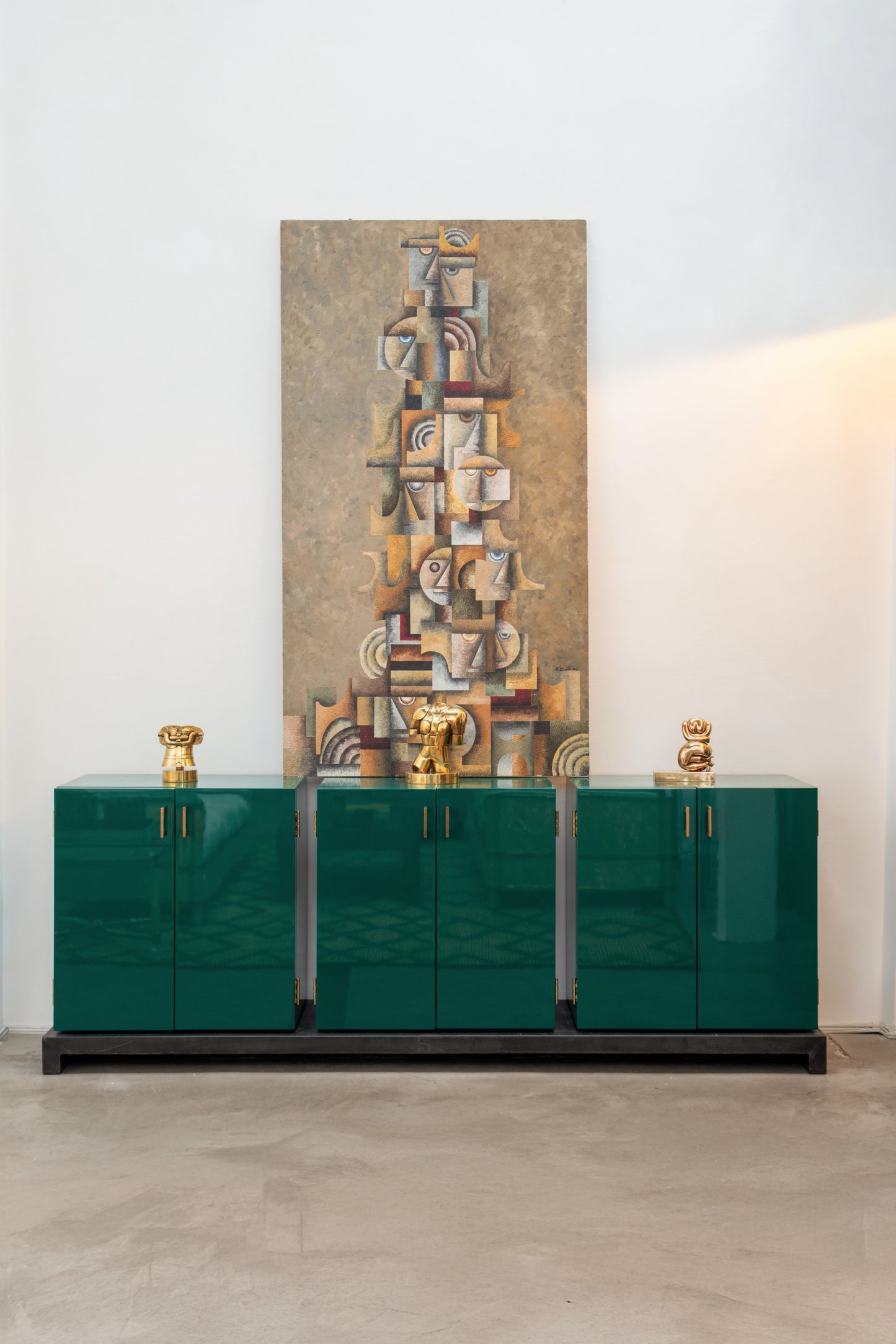 Credenza laccata 3 moduli anni 2000