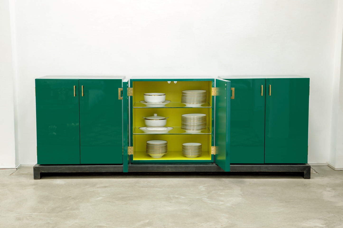 Credenza laccata 3 moduli anni 2000