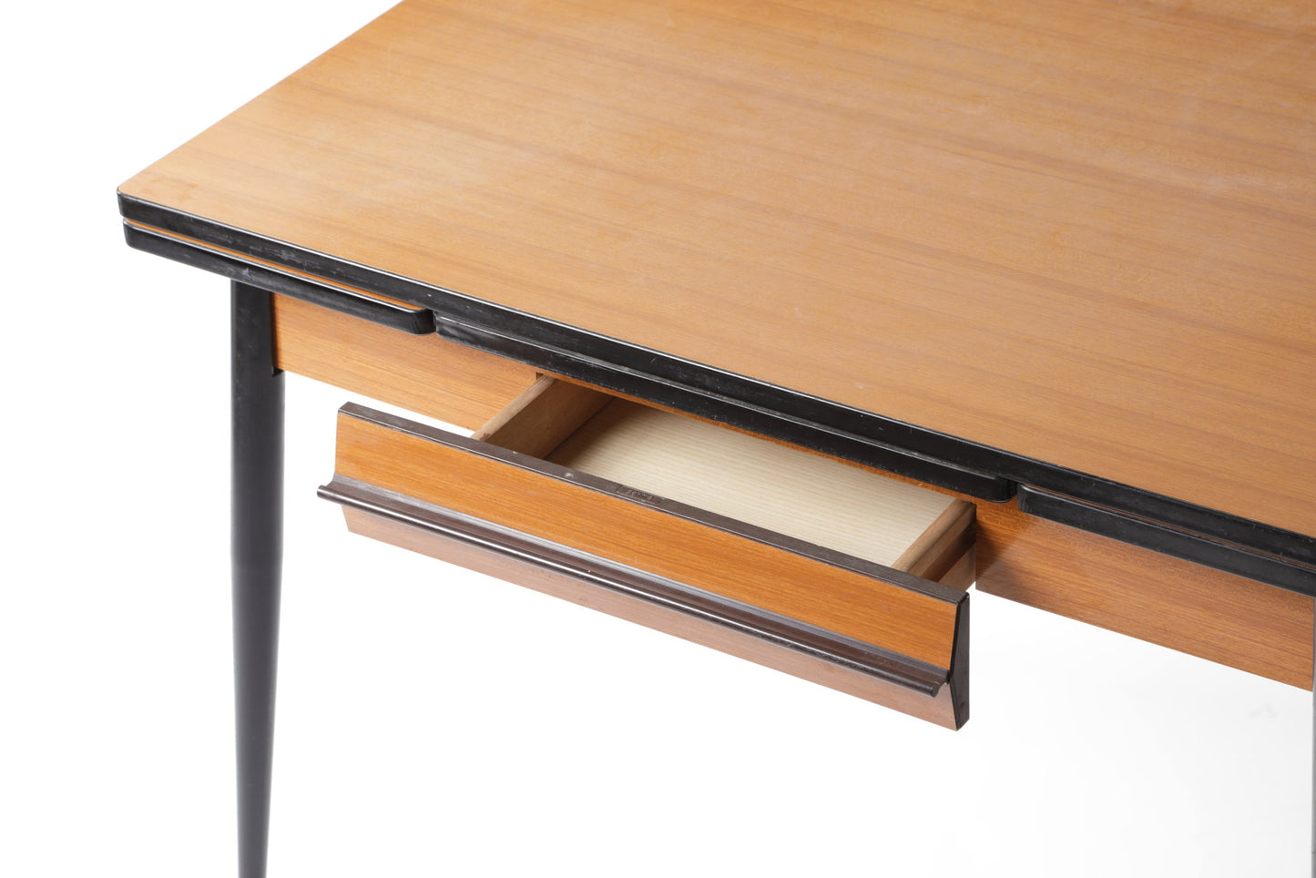 Cucina completa formica color legno piano giallo anni 50