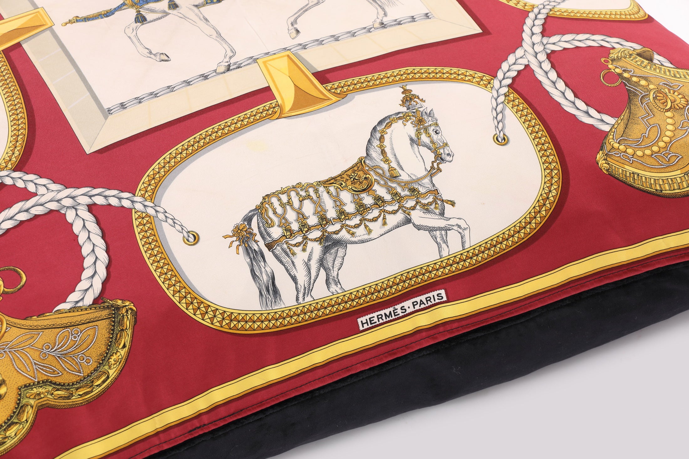 Maxi Cushion with Hermes Silk Scarf