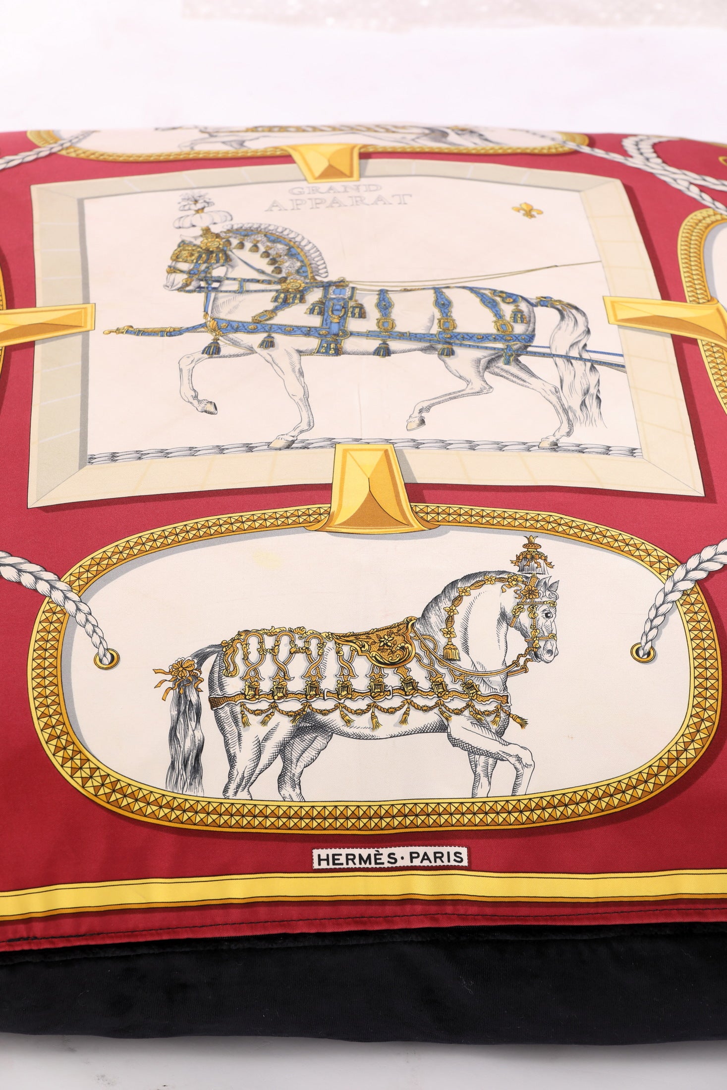 Maxi Cushion with Hermes Silk Scarf
