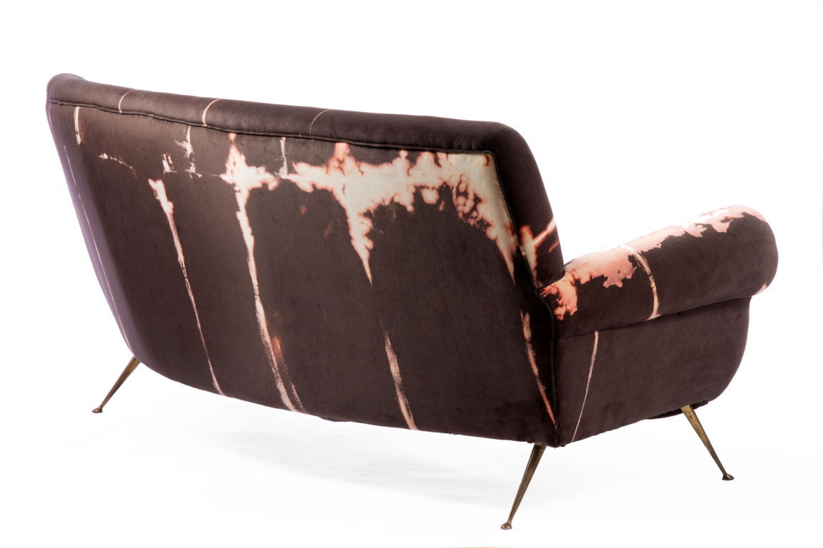 50s tie dye sofa