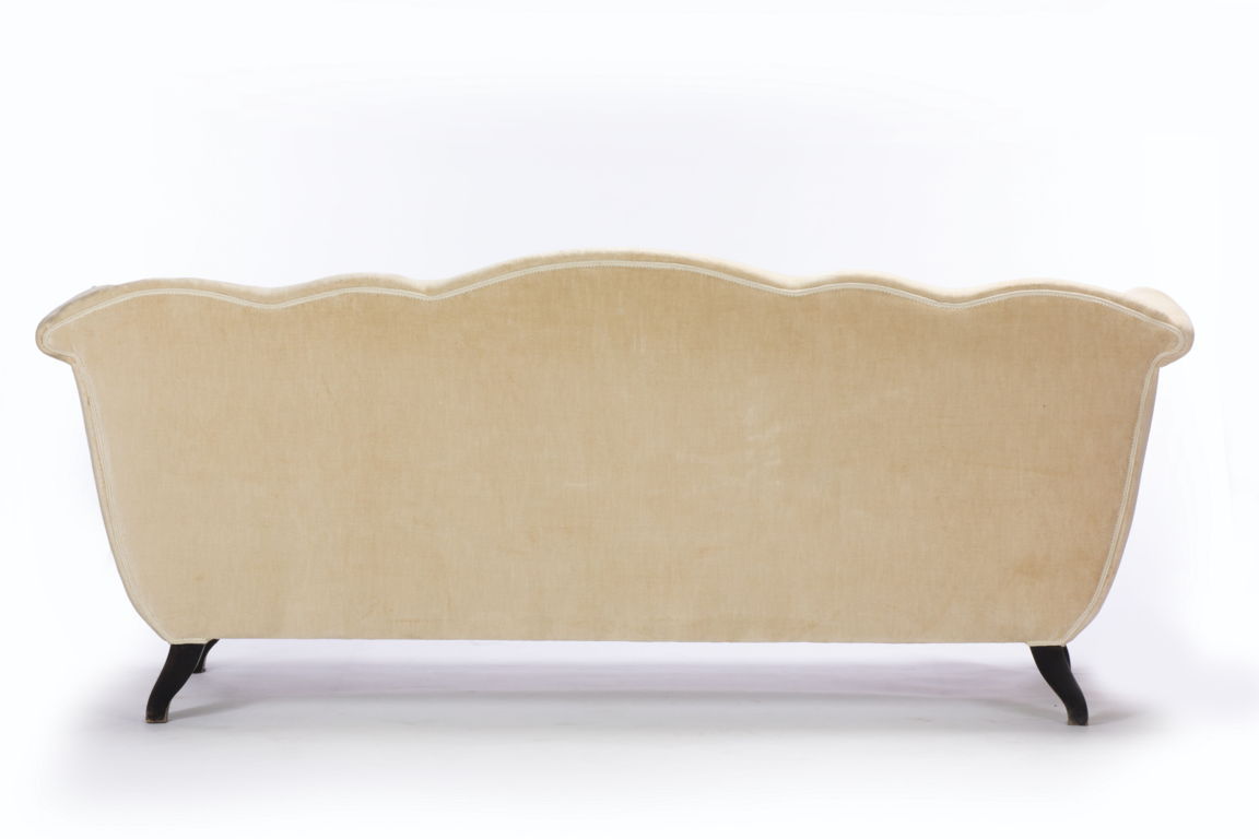 50s sofa in linen velvet