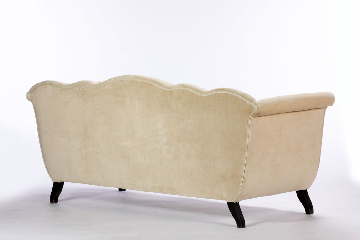 50s sofa in linen velvet