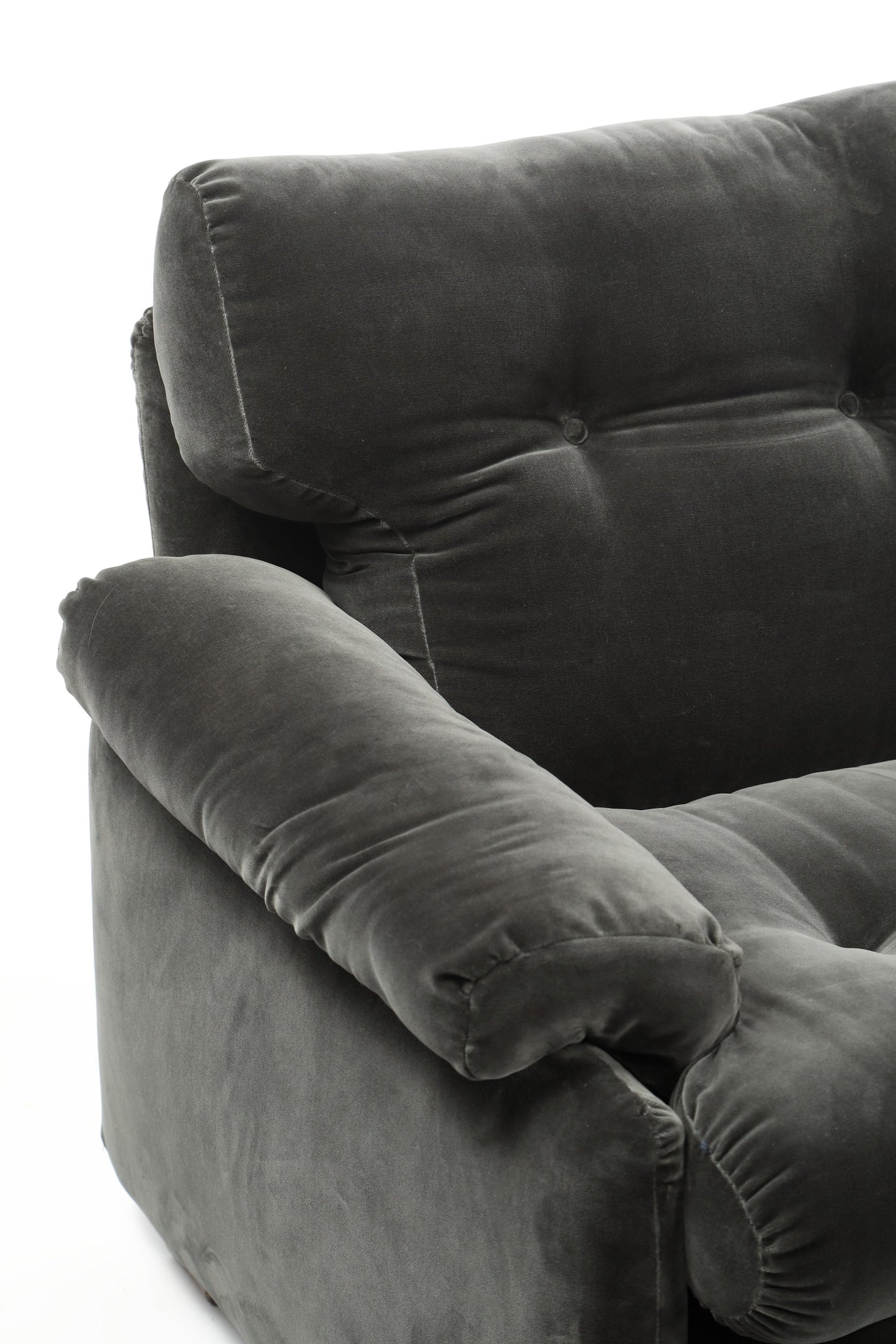 Afra &amp; Tobia Scarpa Coronado two-seater sofa in anthracite velvet