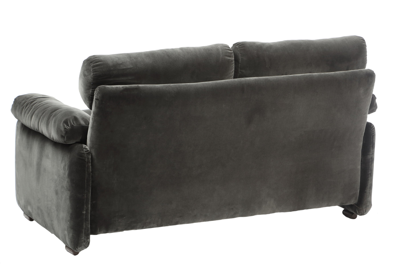 Afra &amp; Tobia Scarpa Coronado two-seater sofa in anthracite velvet