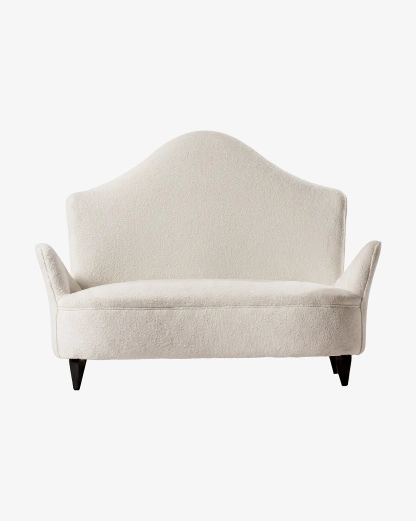 Two-seater bouclé sofa from the 60s