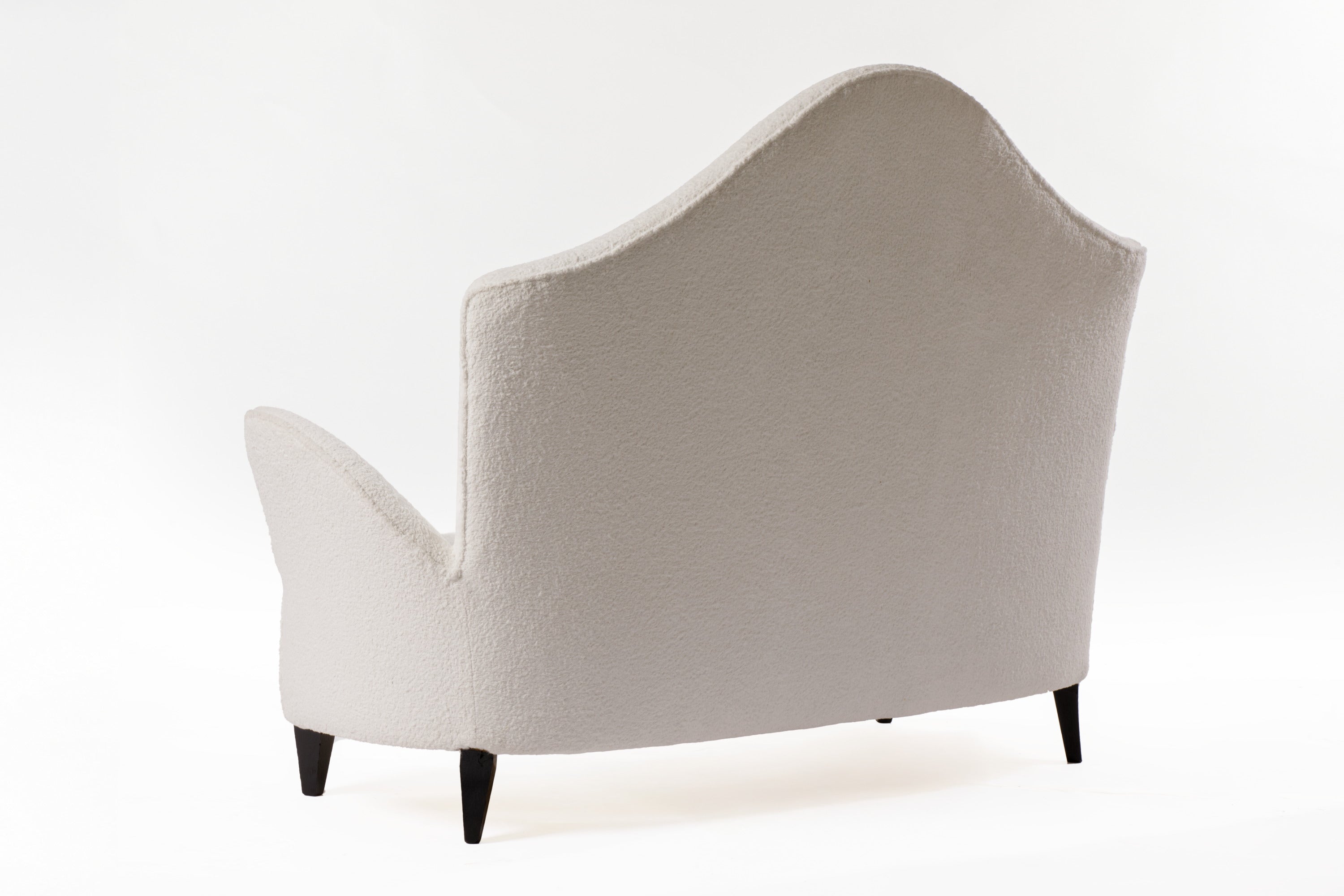 Two-seater bouclé sofa from the 60s