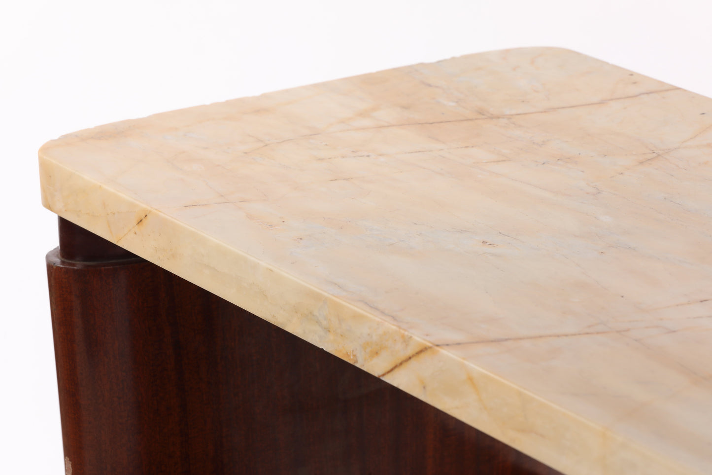 Rosewood and marble console from the 1950s