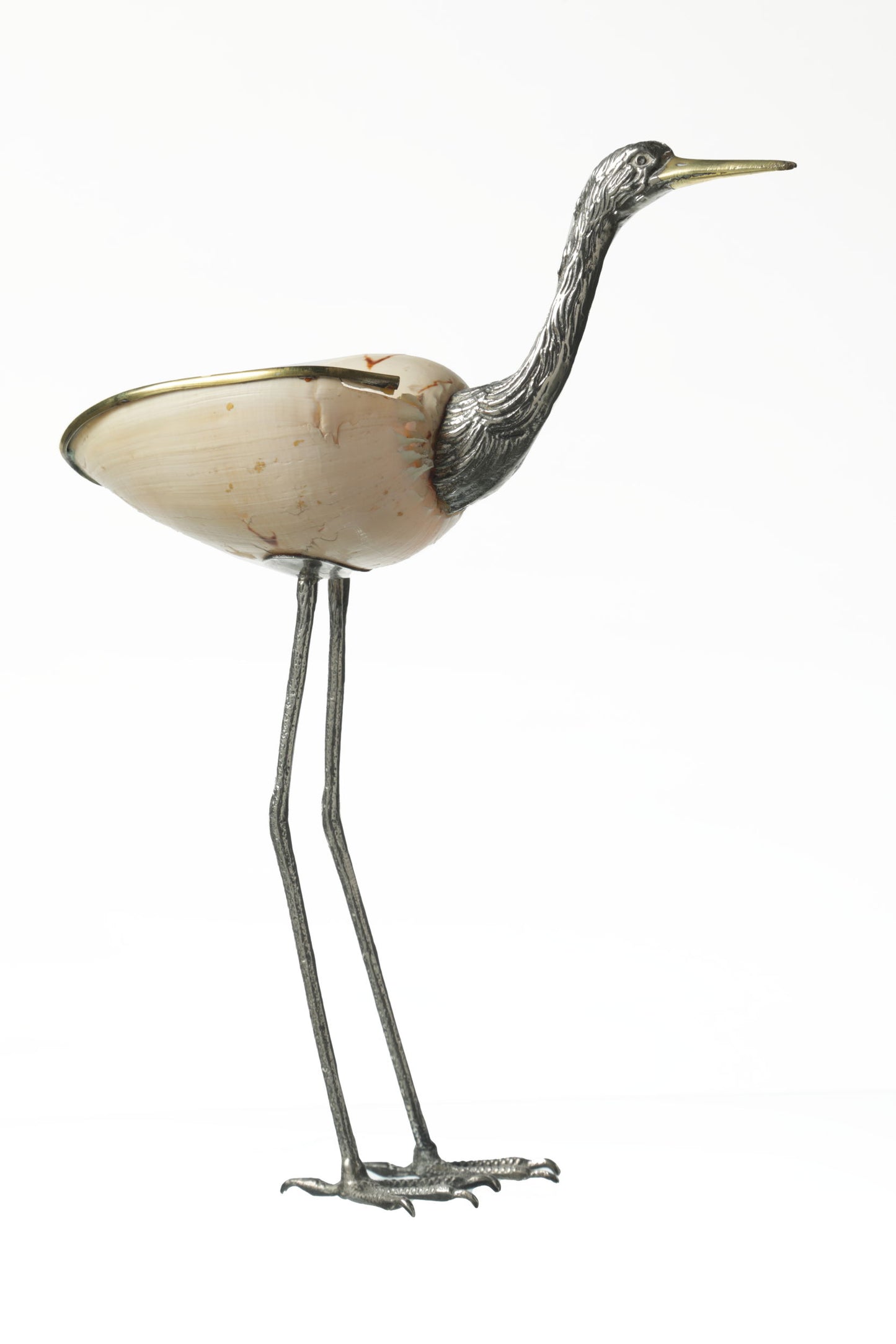 Fenicottero in conchiglia anni 70