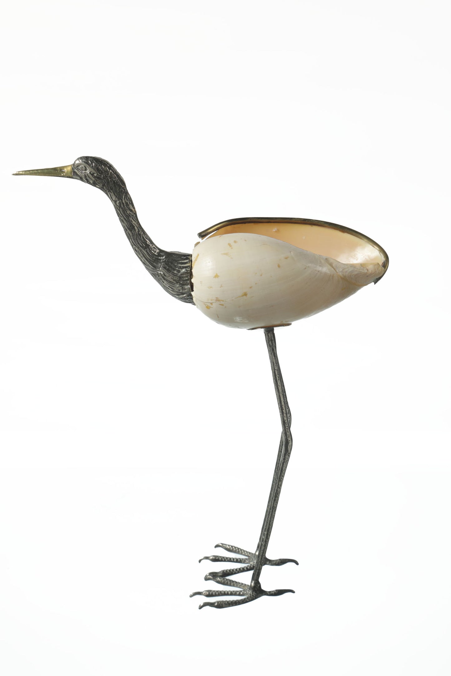 Fenicottero in conchiglia anni 70