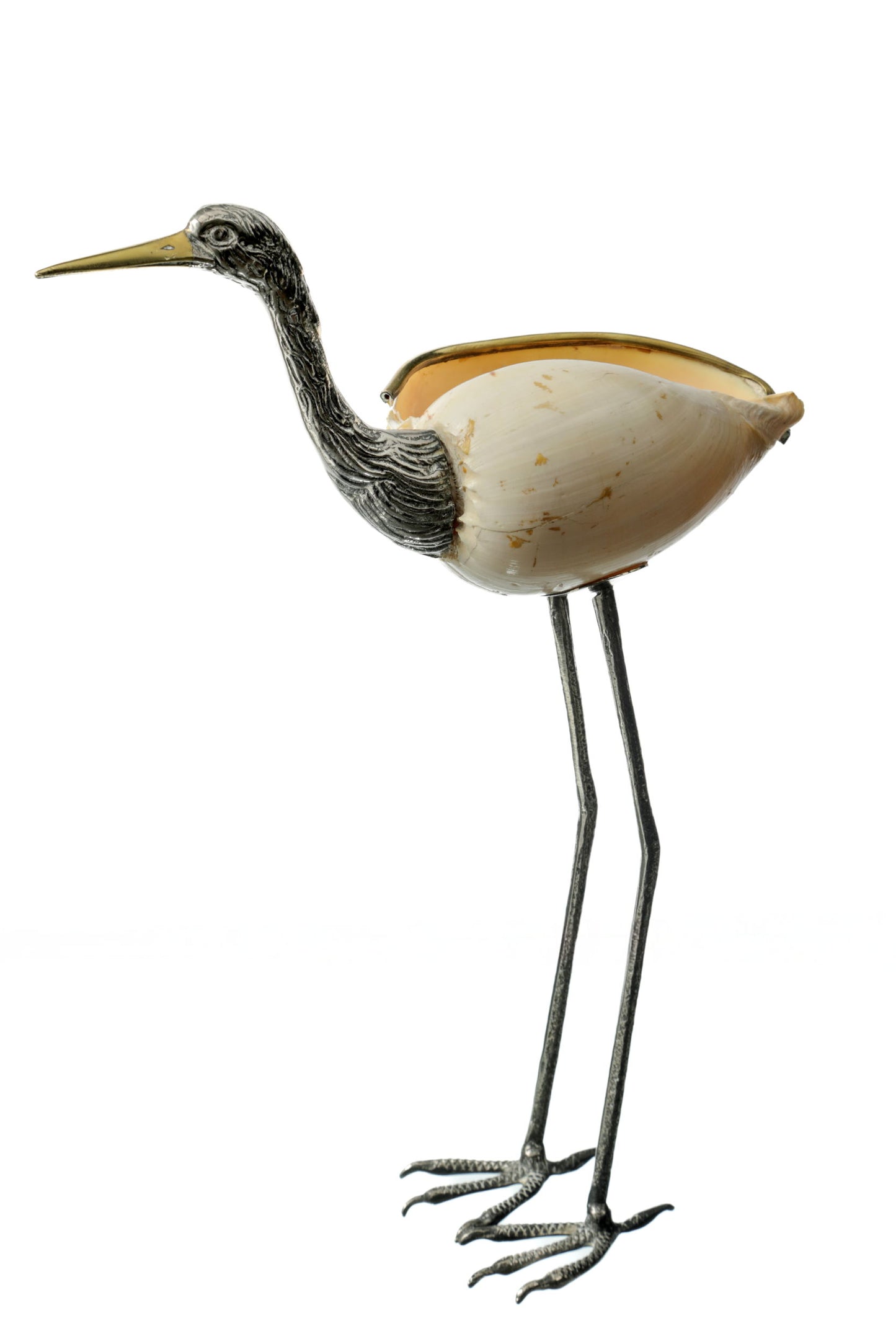 Fenicottero in conchiglia anni 70