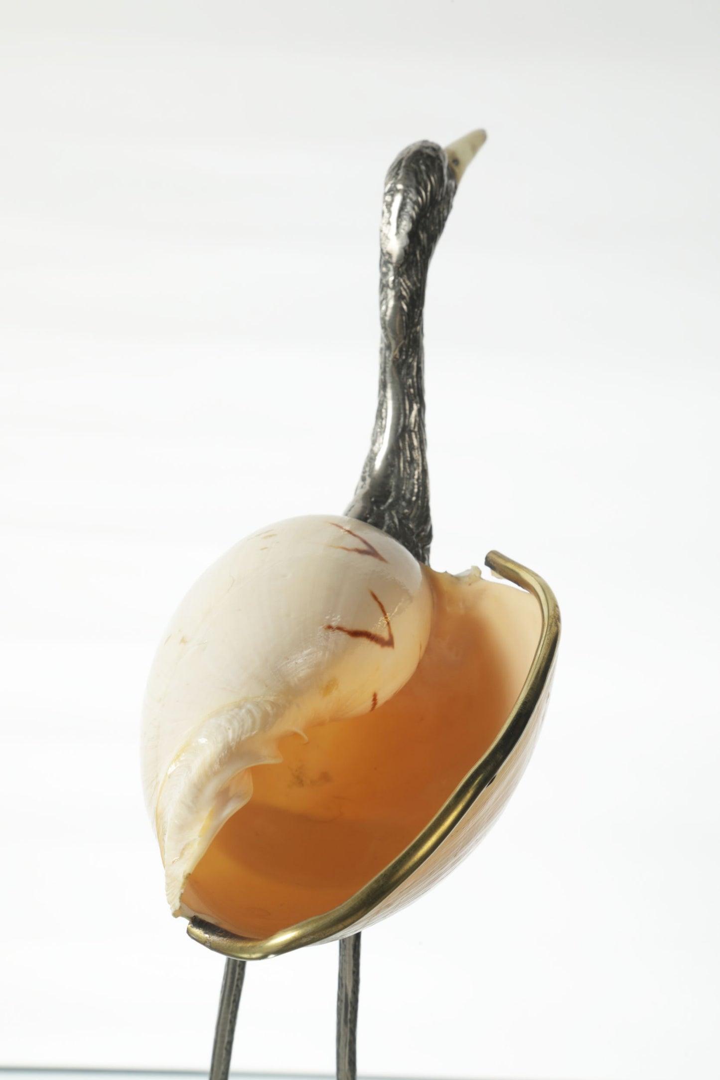 Fenicottero in conchiglia anni 70