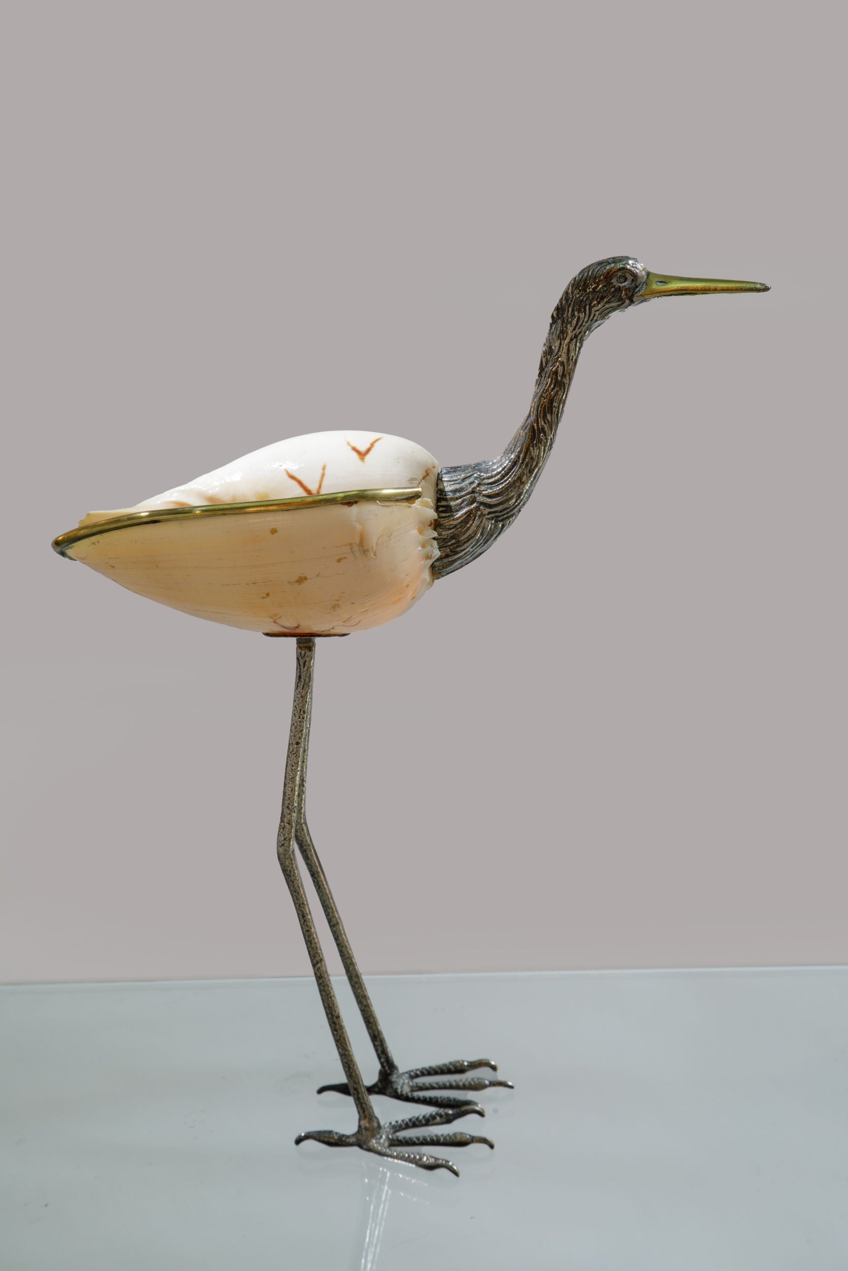 Flamingo in a shell from the 70s