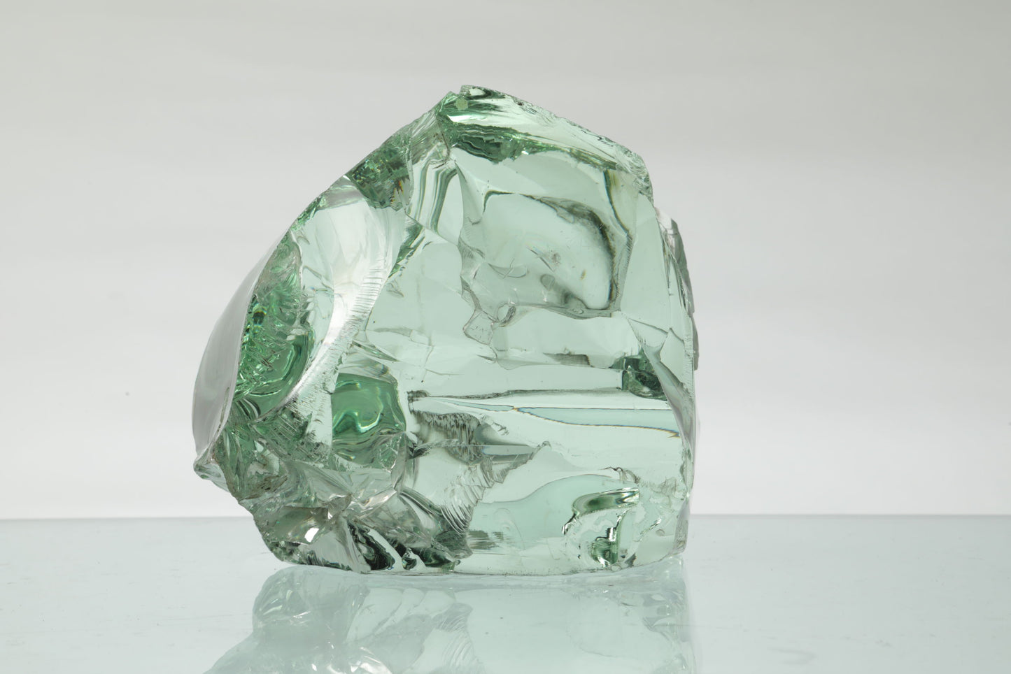Green crystal paperweight