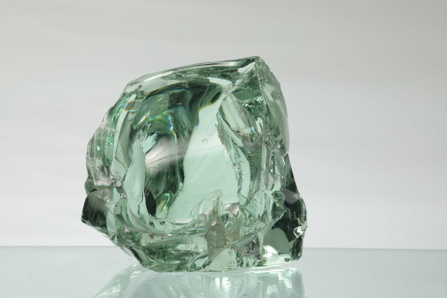 Green crystal paperweight