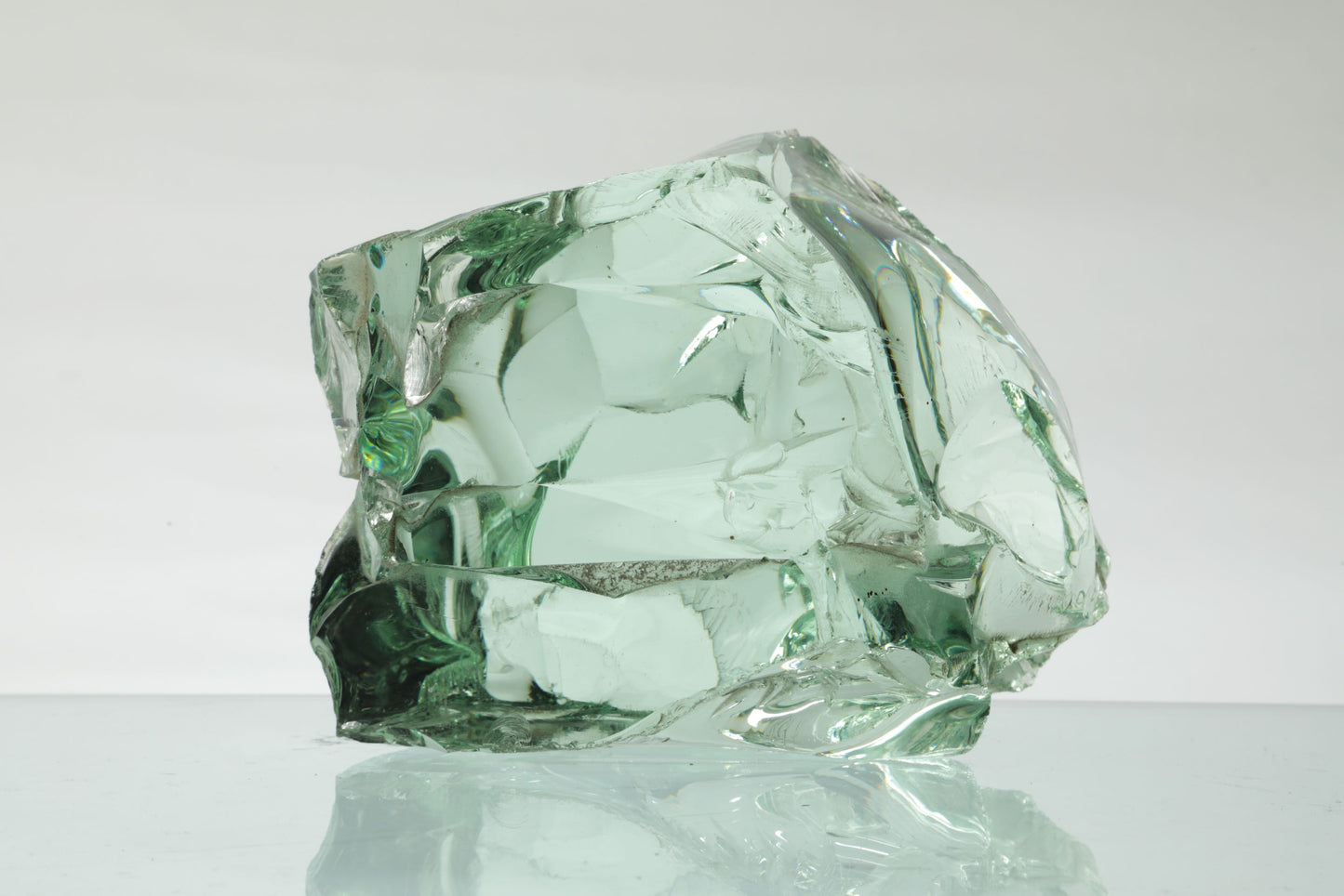 Green crystal paperweight