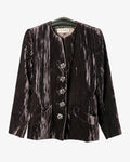 Yves Saint Laurent jacket in 80s mauve slub velvet