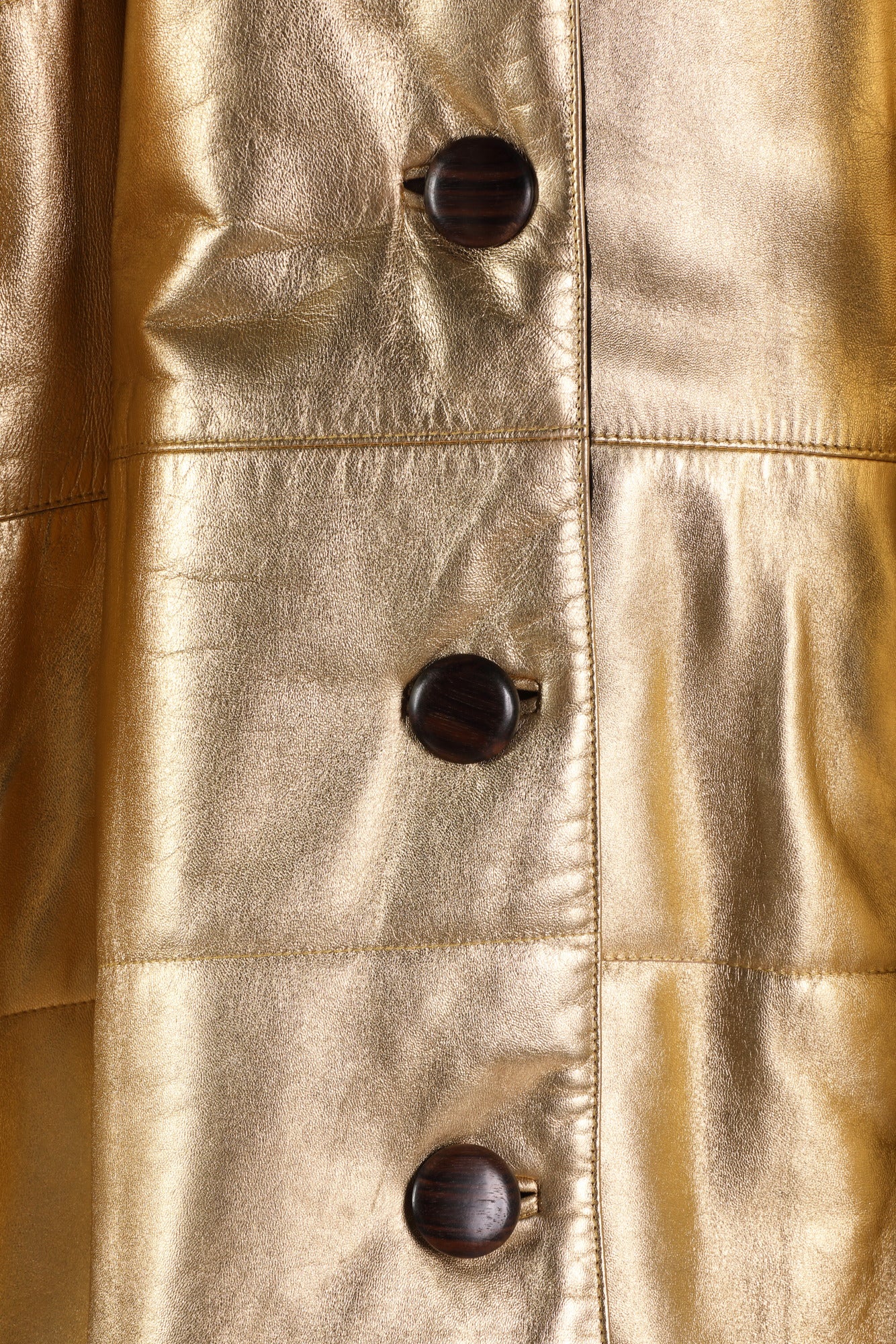 Yves Saint Laurent Rive Gauche gold leather jacket