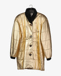 Yves Saint Laurent Rive Gauche gold leather jacket