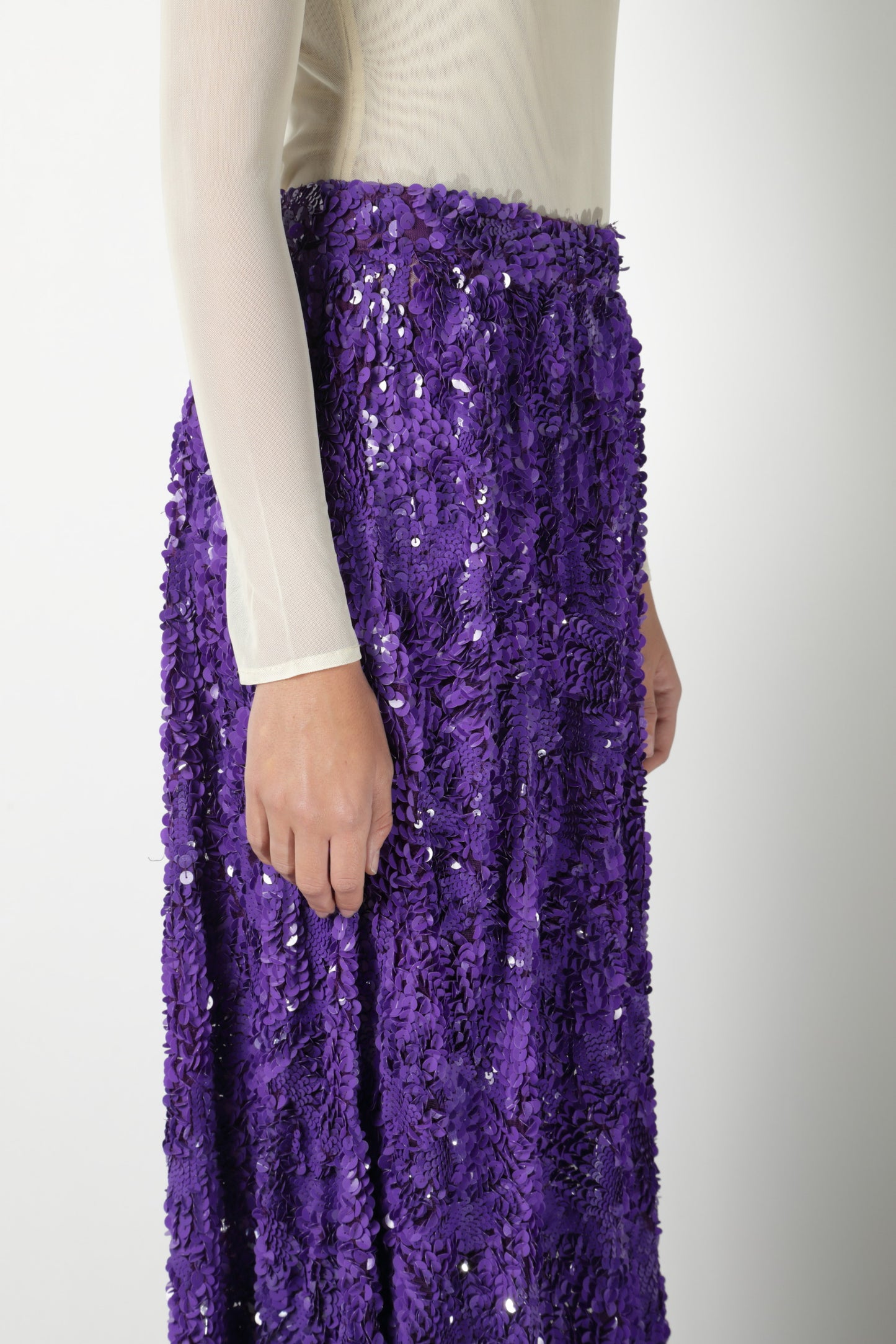 Maurizio Pecoraro long sequined skirt