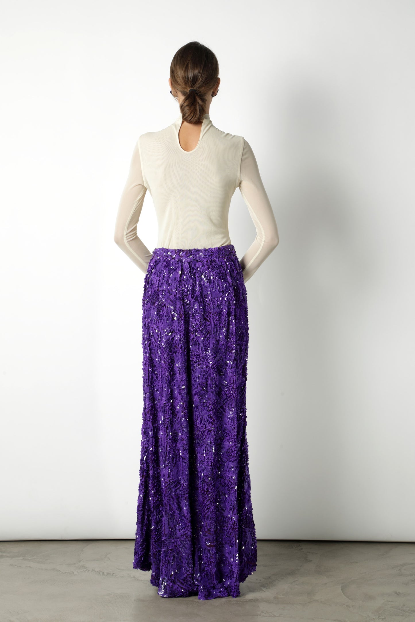 Maurizio Pecoraro long sequined skirt