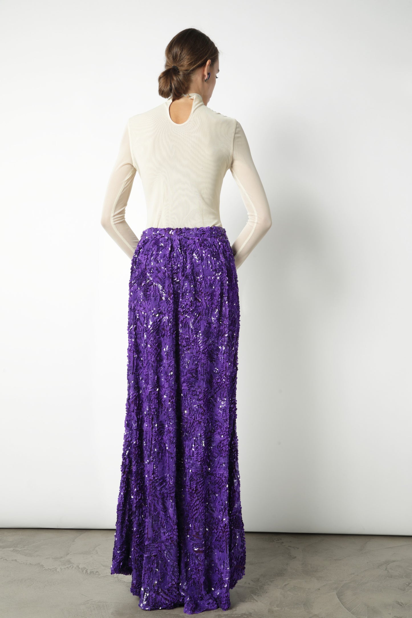 Maurizio Pecoraro long sequined skirt