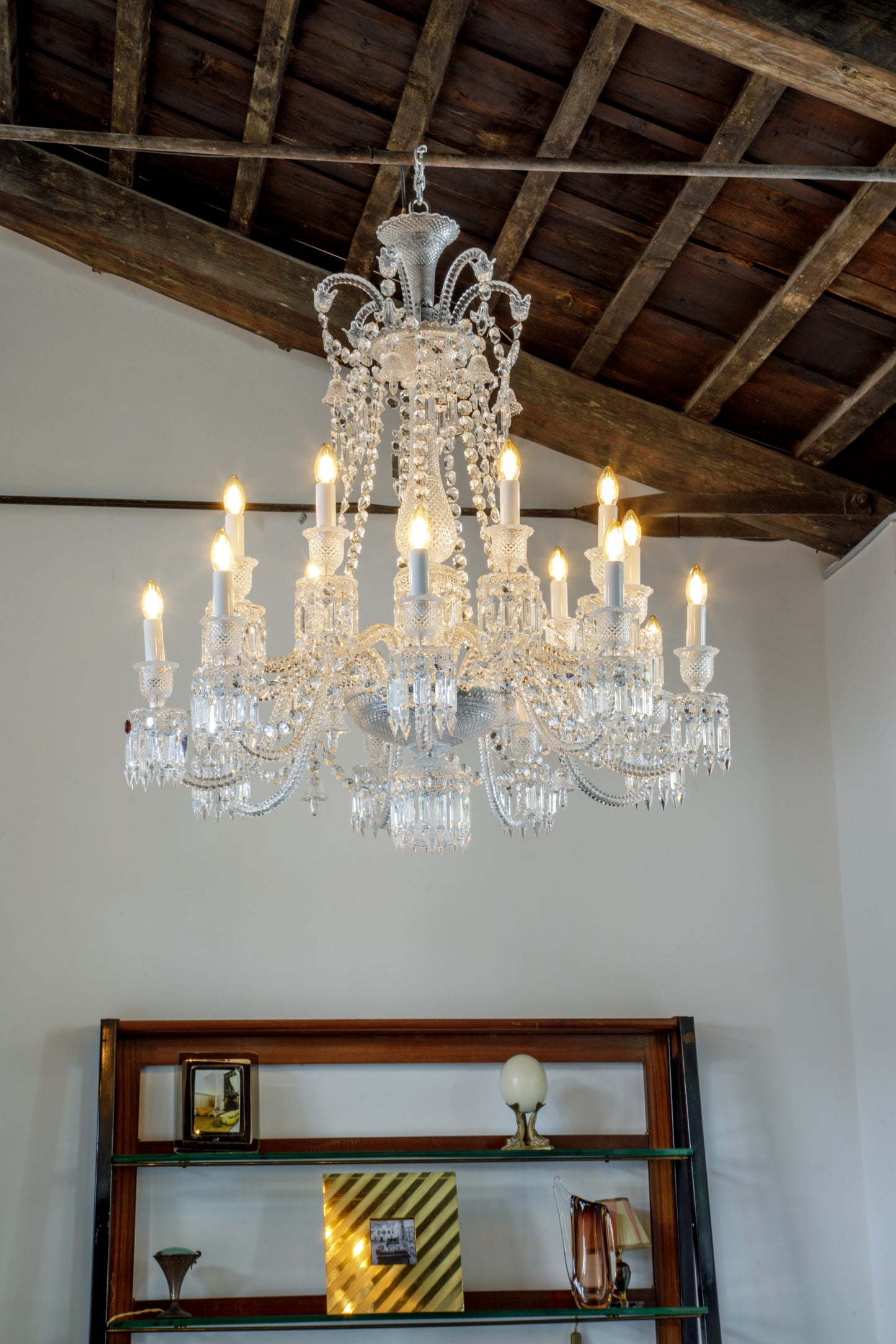 Large 18-light Baccarat Zenith chandelier from the 1990s