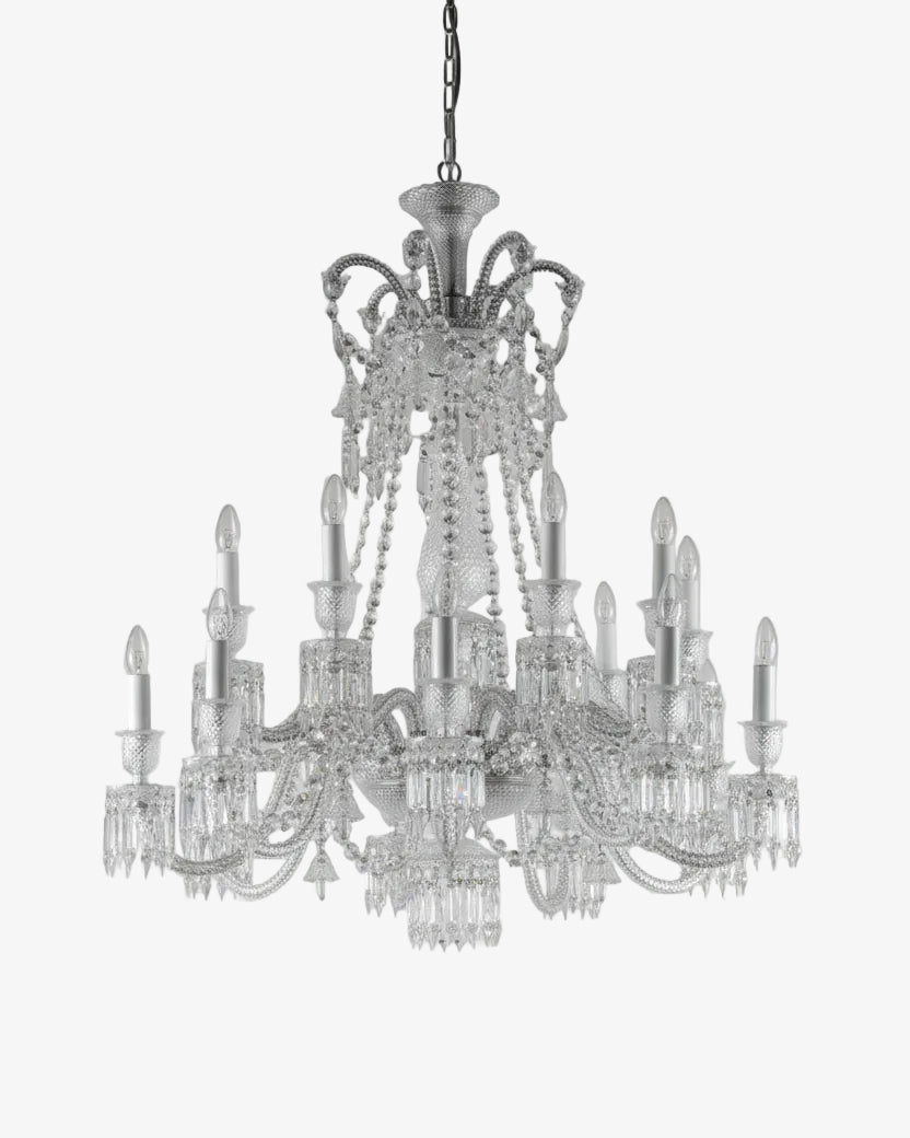 Large 18-light Baccarat Zenith chandelier from the 1990s