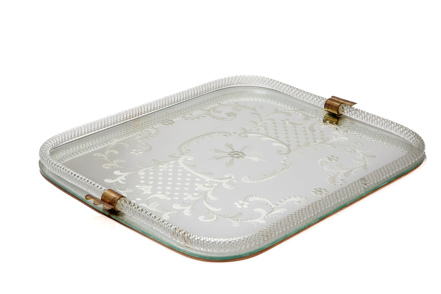 Large Murano glass tray from the 60s