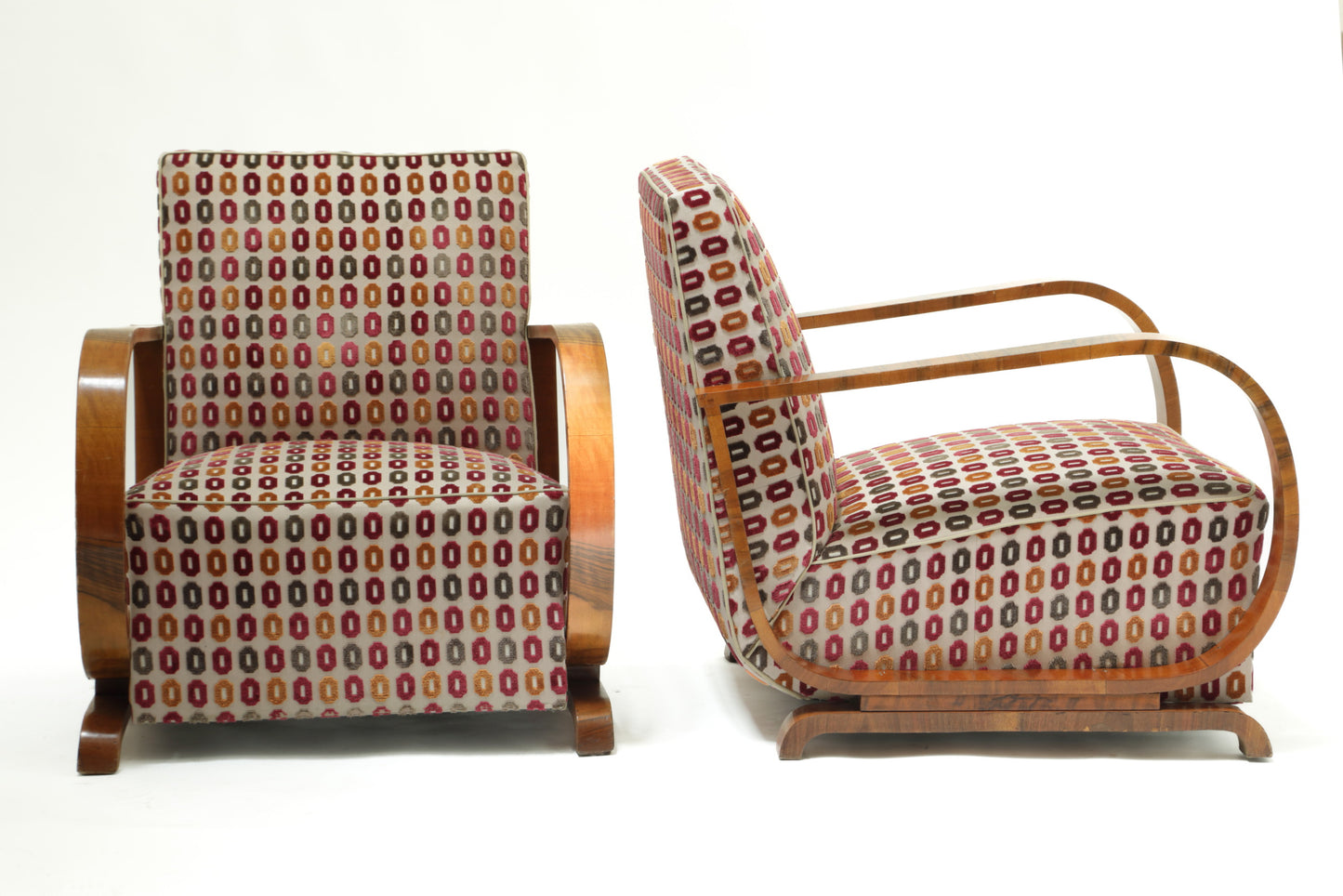 Coppia poltrone art deco anni 40