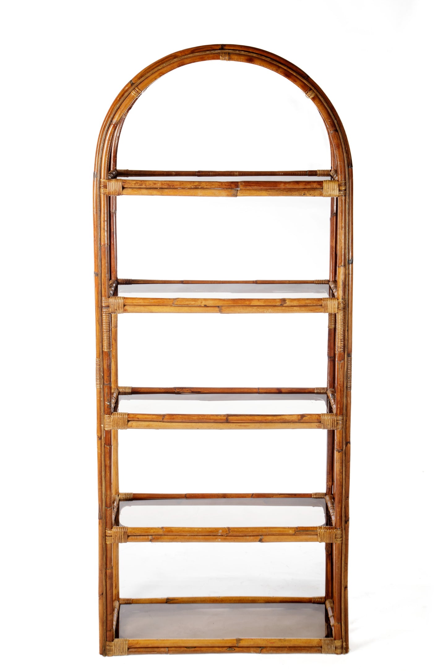 Libreria arcuata bamboo anni 70