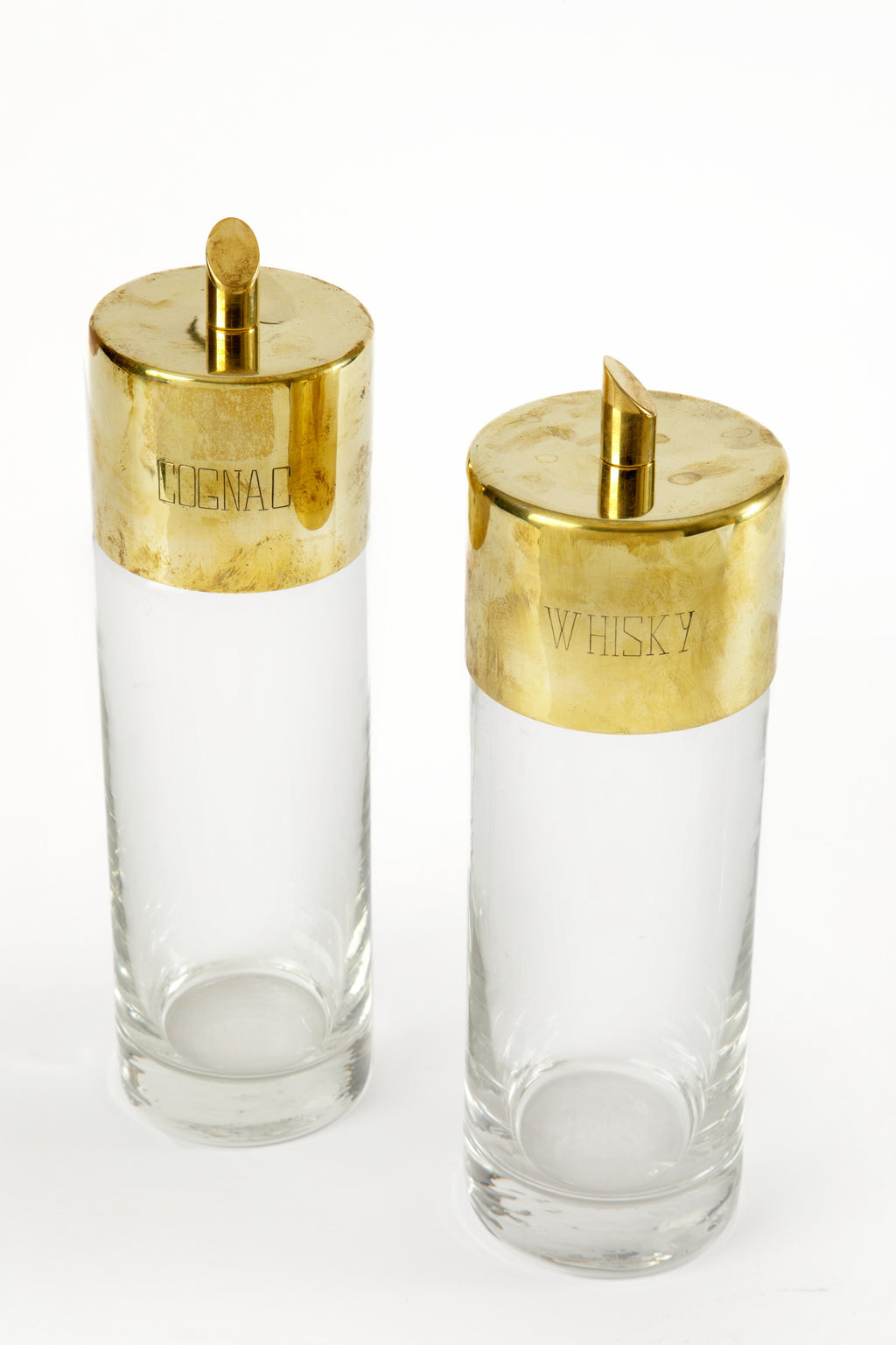 Pair of 1970s liquor bottles