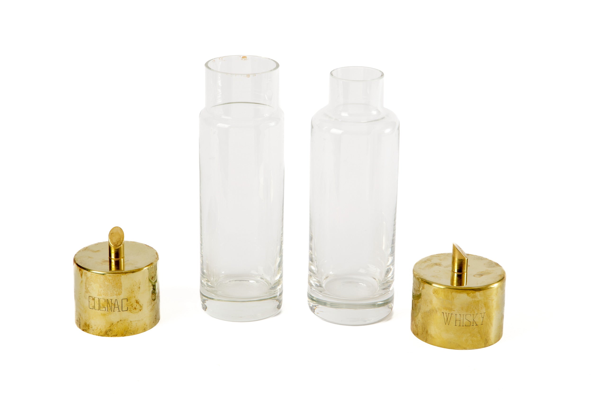 Pair of 1970s liquor bottles