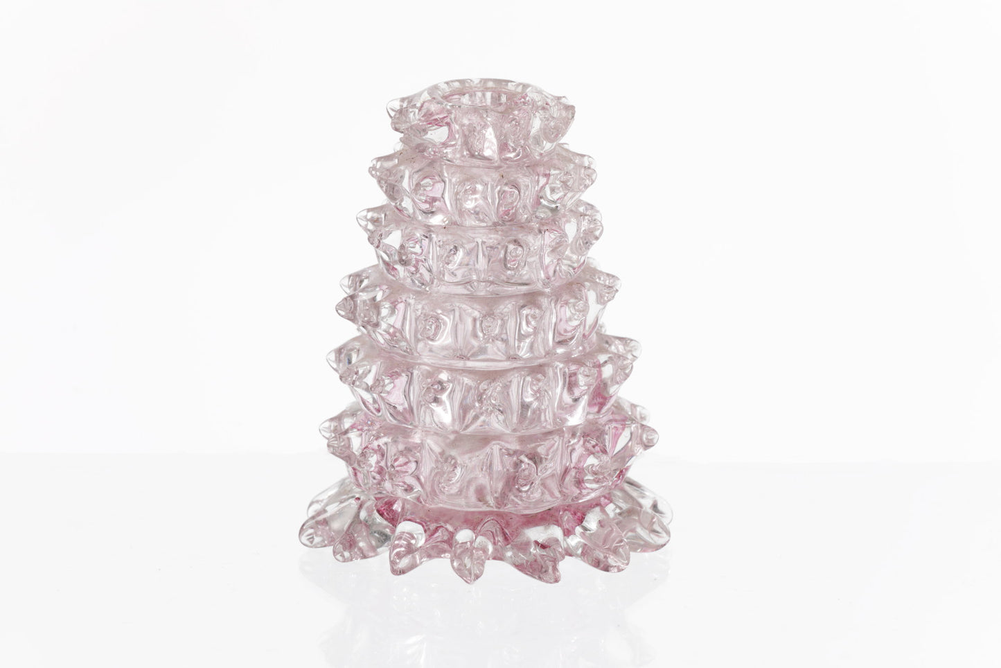 Pink ashlar glass vanity set