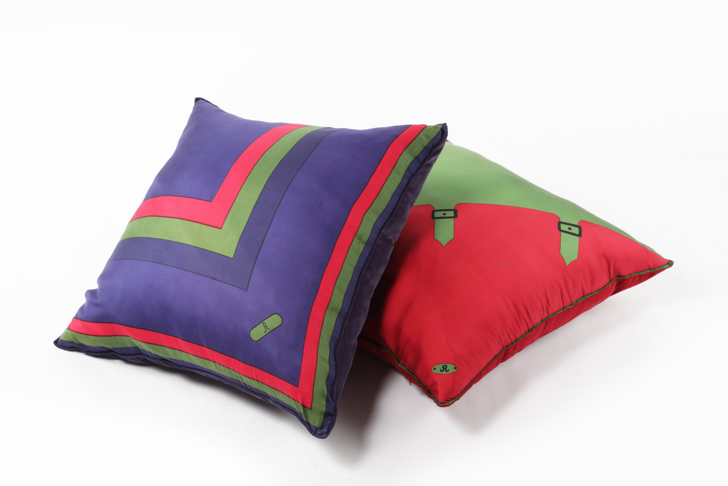 Triplef reinterpreted maxi cushion with original Roberta di Camerino scarf