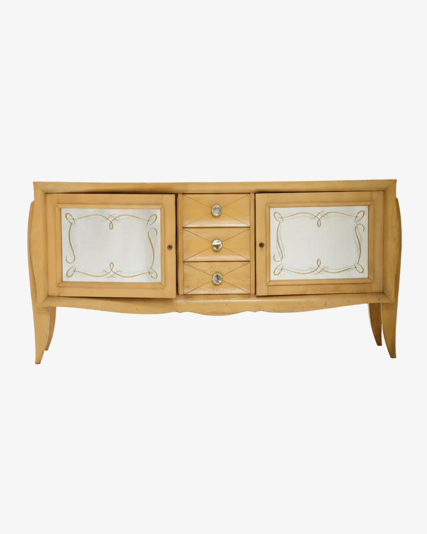 60's blond maple chest of drawers