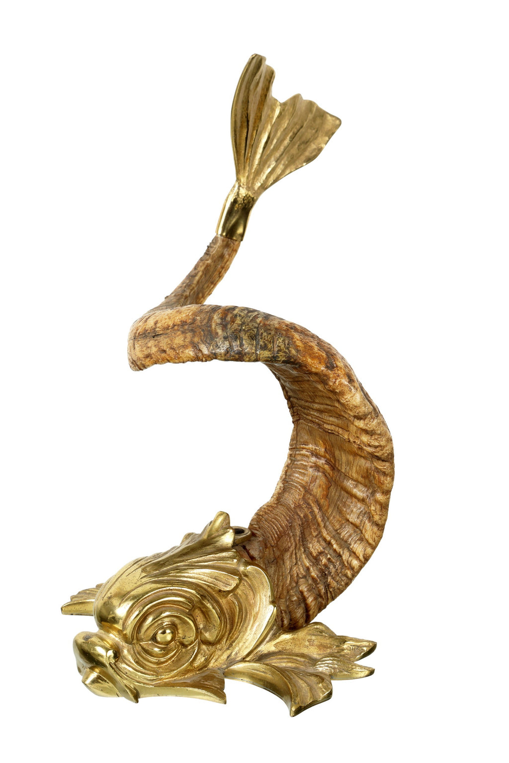 Scultura in corno Gabriella Crespi Tritone