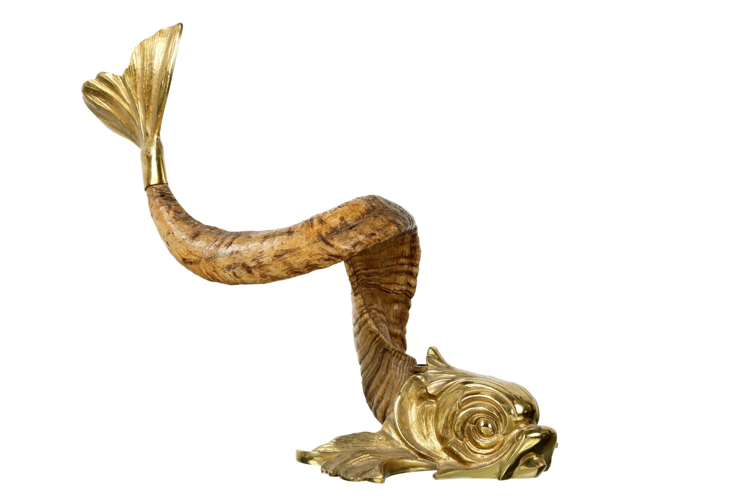Gabriella Crespi Tritone horn sculpture
