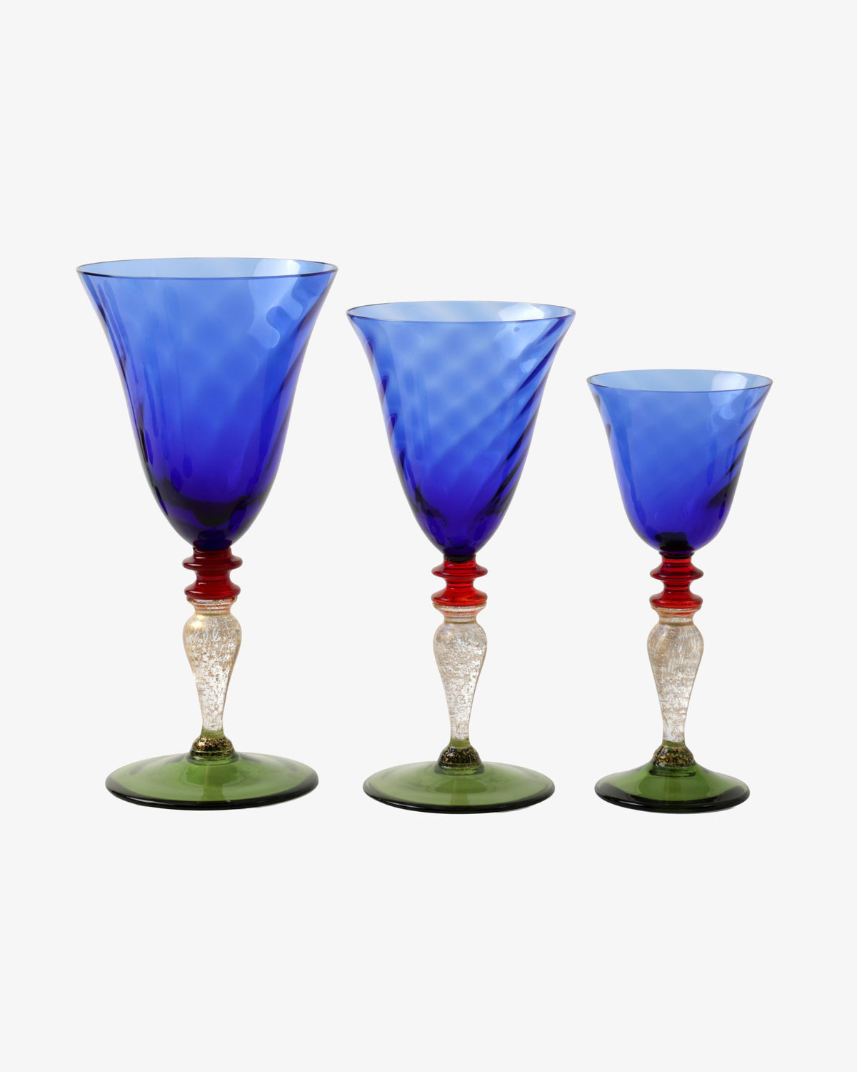 Servizio bicchieri vetro di Murano Nason & Moretti anni 60