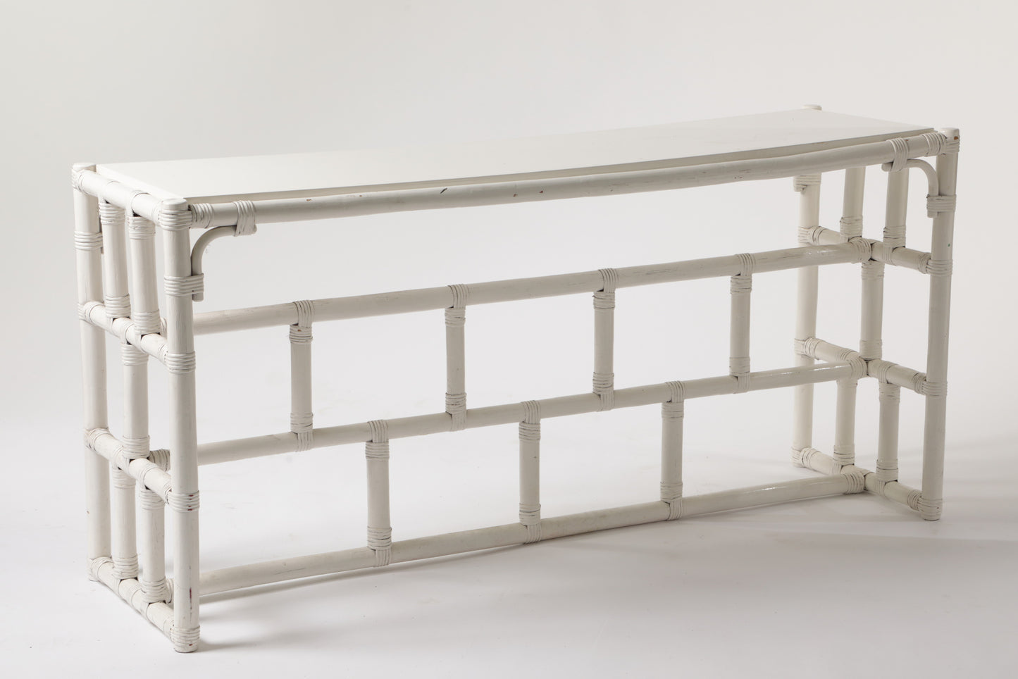 White lacquered console from the 70s