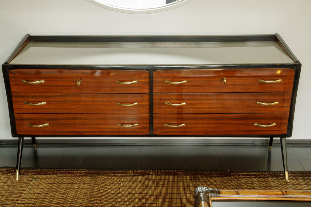 1950s Rosewood and Mahogany Chest of Drawers