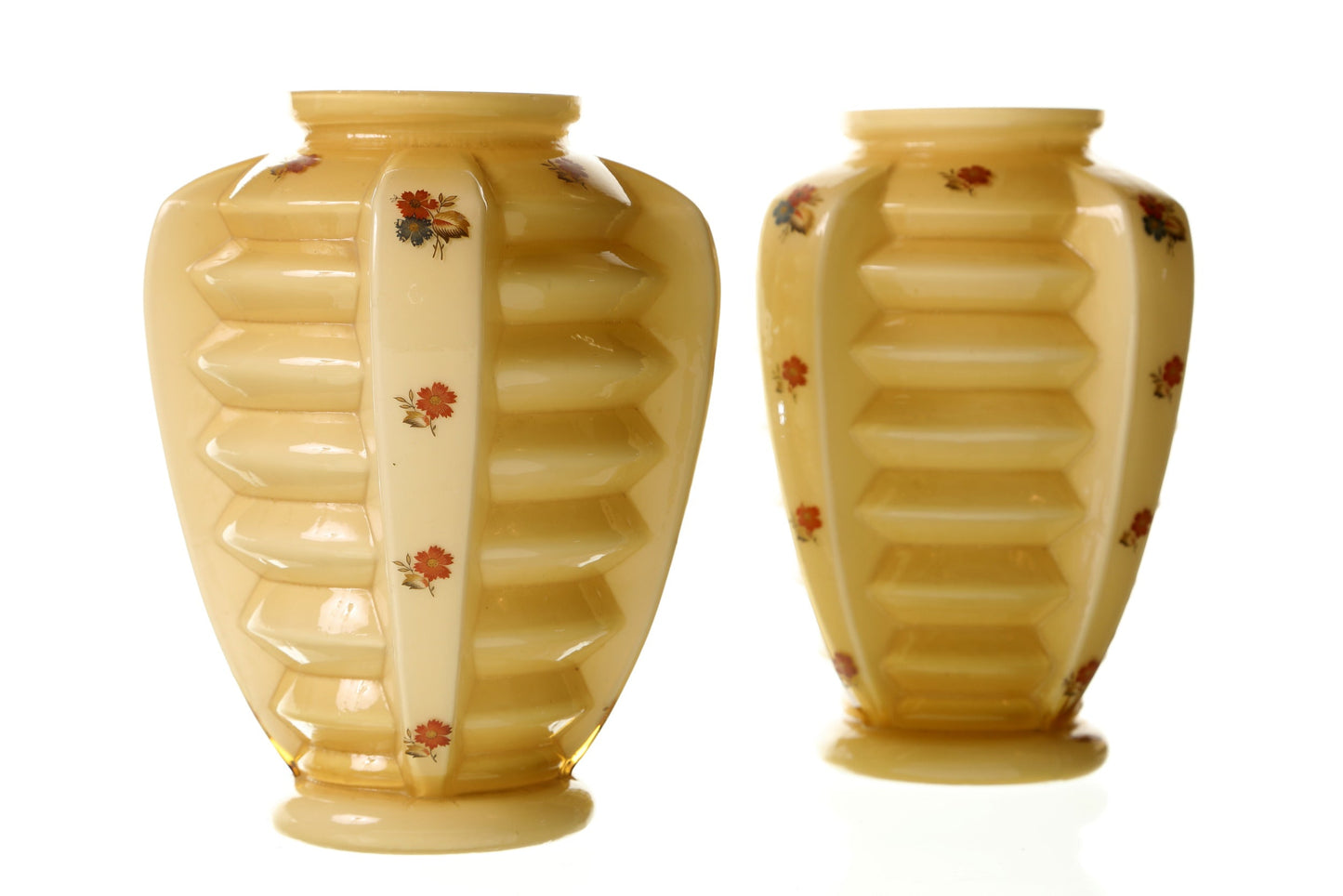 Pair of deco glass vases